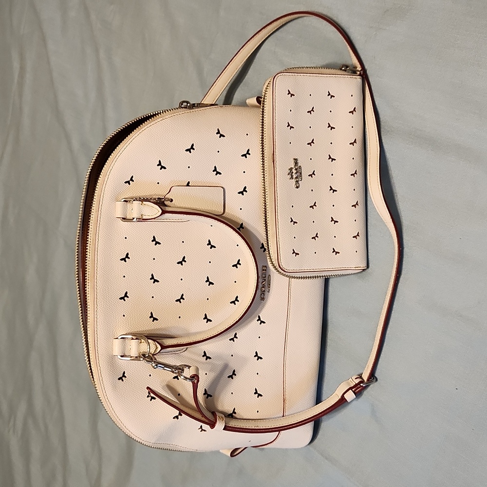 Coach butterfly purse and wallet